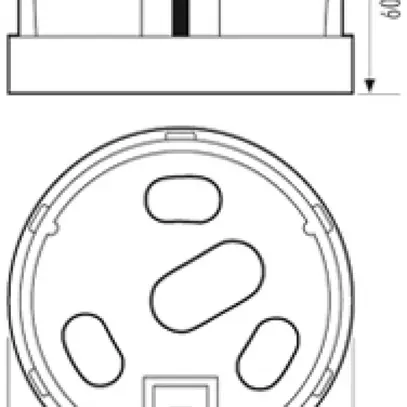 Bodenplatte ESYLUX ALVA BL 700/100 BASE PLATE anthrazit 
