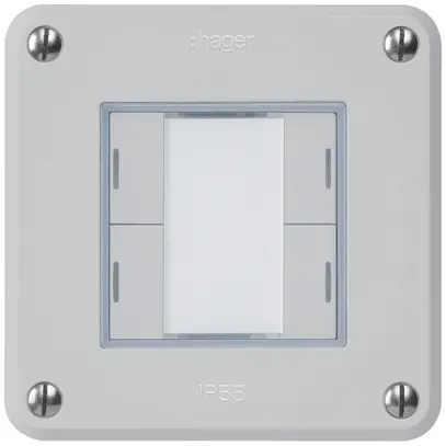 Poussoir ENC robusto C KNX 4× LED RGB s/e-link gris clair 