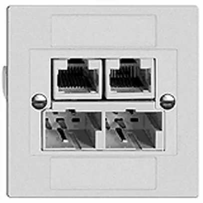 Scatola INC SOHO 2×TT/2×RJ45/u sep.ITplus EDIZIOdue bianco 