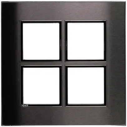 Cadre de recouvrement ATO 2×2 module, black brushed 