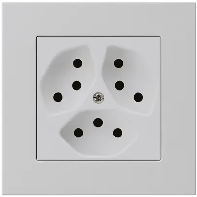 Presa INC kallysto.pro 3×T13 grigio chiaro con protezione bambini 