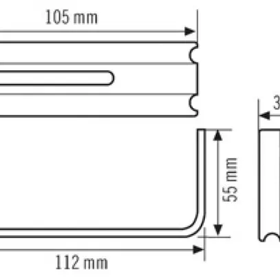 Staffa a parete ESYLUX 110 per ELX, SLX, bianco  1 paio 