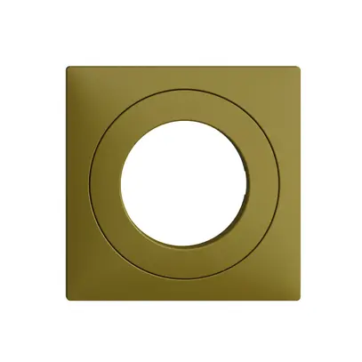 Frontset EDIZIOdue olive 60×60mm für Schlüsselschalter 