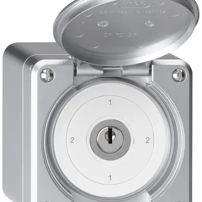 Interrupteur à clé AP avec clapet robusto IP55 S3/1P aluminium 