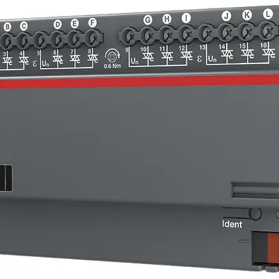 Actionneur de chauffage AMD ABB free@home, 12×sortie de semiconducteur 24…230VAC 