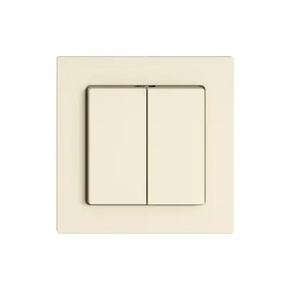 Interruttore/contatto a pulsante EDIZIO.liv SNAPFIX® apertura-chiu.+inv.3/1L cr 