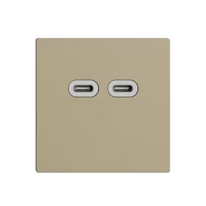Prise USB 18W 2×type C Feller EDIZIOdue F 230V 3600mA sand 