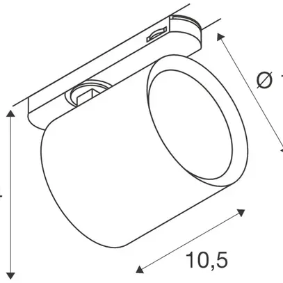 Spot LED SLV TS V 18W 2250lm 930 36° AD3PH Ø100×105mm nero 