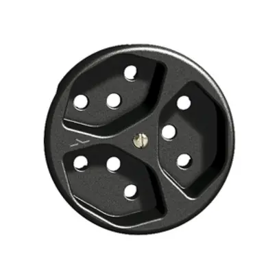 Kit frontale FH per presa 3×T13S nero 