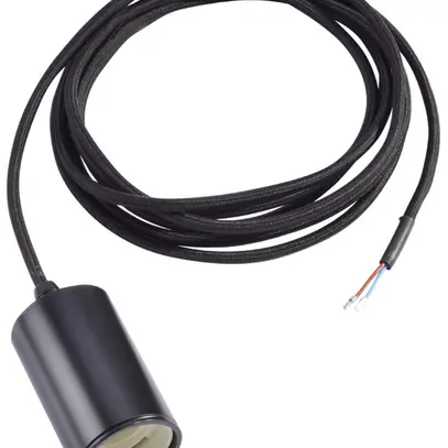 Lampada a sospensione SLV FITU E27 60W con cavo 2.5m tonda IP20 nero 