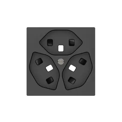 Plaque frontale SIDUS anthracite pour 3×T23 avec shutter 