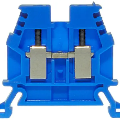 Morsetto di passaggio componibile WZ 0.5…2.5mm² 24A 1000V vite 2×1 DIN 35mm bl 
