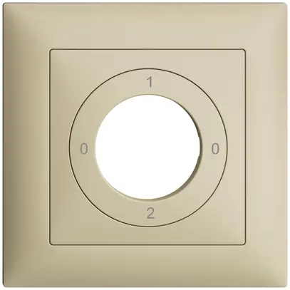 Kit frontal EDIZIOdue 0-1-0-2 88×88mm vanille pour interrupteur rotatif 