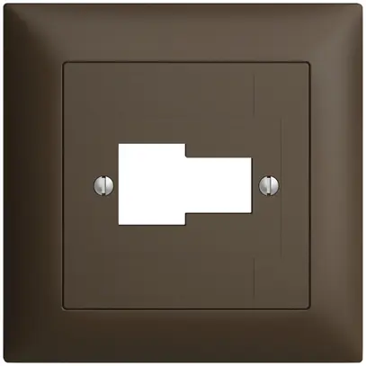 Kit frontale EDIZIOdue coffee 88×88mm 1×TT 1×RJ45 