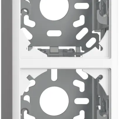 Cappa con piastra di base 2×54mm per combinazione FX verticale/orizzont. bianco 