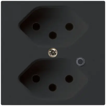 Presa Hager kallysto 2×T13 illuminato A nero 