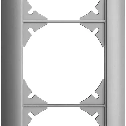 Cadre de recouvrement EDIZIOdue 1×3 silver 