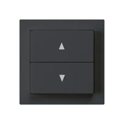 Poussoir pour stores kallysto noir avec 2 touches bornes enfichables 