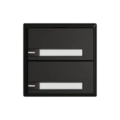 Poussoir universel EDIZIO.liv UNI SNAPFIX® a.LED RGB 2× comm.1T étiqu.no 