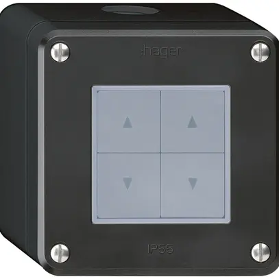 Contact pour stores AP robusto IP55 noir avec 4 touches de fonction 