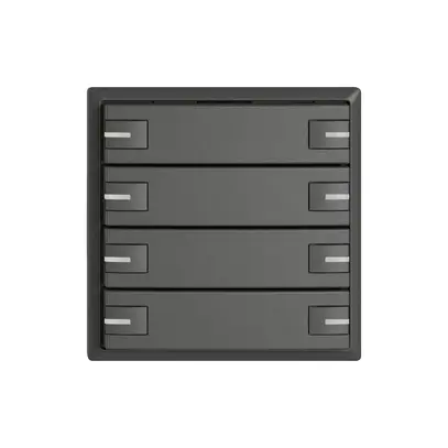 Poussoir KNX RGB EDIZIO.liv SNAPFIX® capteur temp.RGB-LED 8× comm.1T grf 