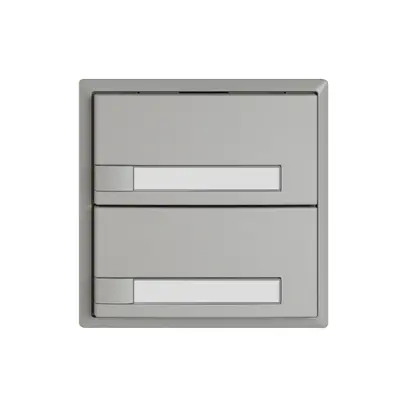 Poussoir KNX RGB EDIZIO.liv SNAPFIX® capteur temp.s.LED étiqu.2× comm.1T grc 