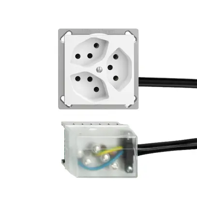 Presa INS EDIZIOdue 3×T13 L1 bianco per cavo piatto Powerbus 