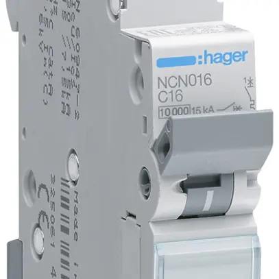 Leitungsschutzschalter Hager MCB 1P 230V Typ C 16A Icn 10kA 1TE 