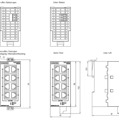 Switch IE Siemens SCALANCE XB008 8×RJ45 10/100Mbit/s unmanaged 