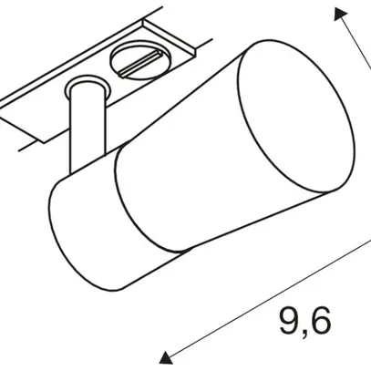 Spot SLV PURI 2.0 Cone GU10 1×6W VAR AD1PH Ø55mm blanc 