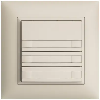 Pulsante INC KNX 6×EDIZIOdue crema RGB senza LED con inserto carta 