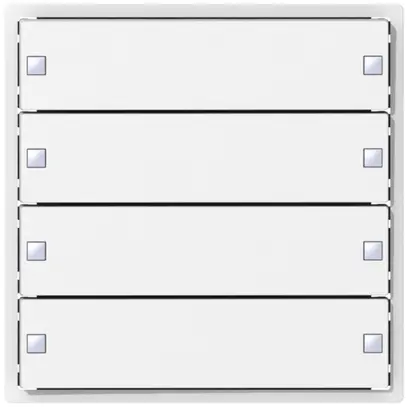 Corona per sensore pulsante SIDUS KNX Design tipo ZE, 4/8, bianco 