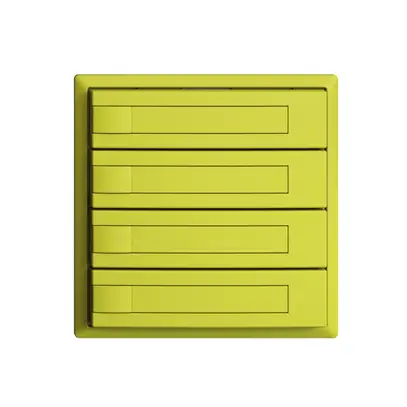 Pulsante INC KNX 4×EDIZIOdue lemon RGB senza LED con inserto carta 