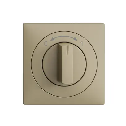Frontset EDIZIOdue 0<->1 sand 60×60mm für Drehschalter 