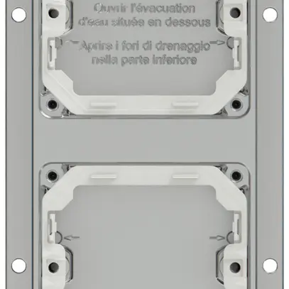 Intestazione AP ELEMENT 2×1 alluminio 2 ingressi 