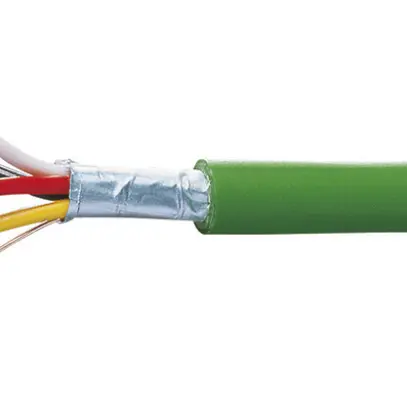 Câble Hager KNX-Y(ST)Y 2×2×0.8 PVC vert rouleau L 500m Eca 