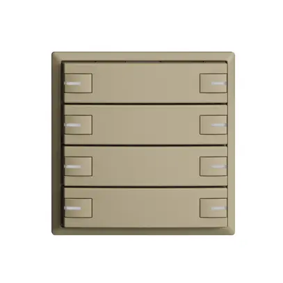 Poussoir ENC KNX 8× EDIZIOdue sand RGB avec LED 