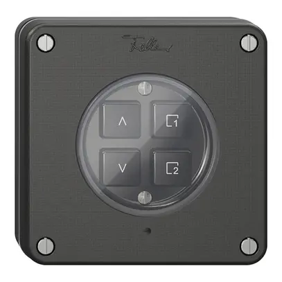 Interruttore tapparelle INC 1K/4T scena NEVO Wiser nero 