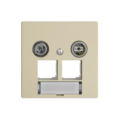 Presa multimedia EDIZIOdue F EASYNET 11dB, p.2×RJ45 S-One, vanille 