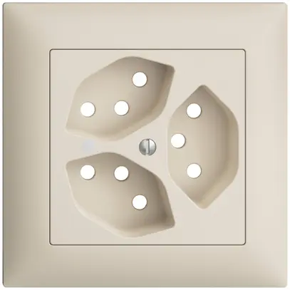 Kit frontal ENC EDIZIOdue crema 88×88mm 3×T13, lentille, 