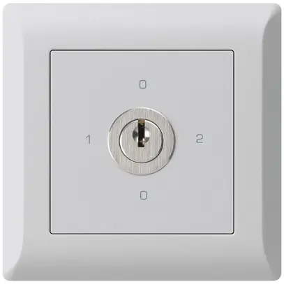 Interruttore rotativo INC kallysto.line 2/1L grigio chiaro con serratura Kaba 8 