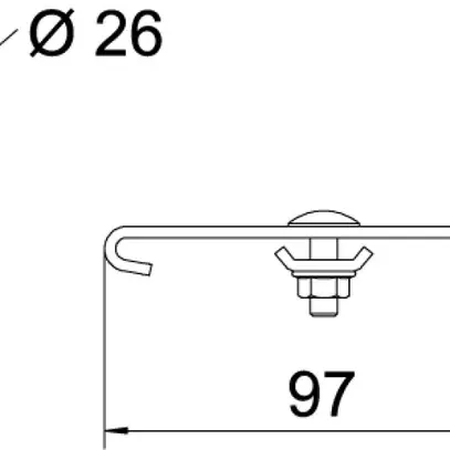 Seitenhalter Bettermann für Kabelverschraubung M25, St, FS 