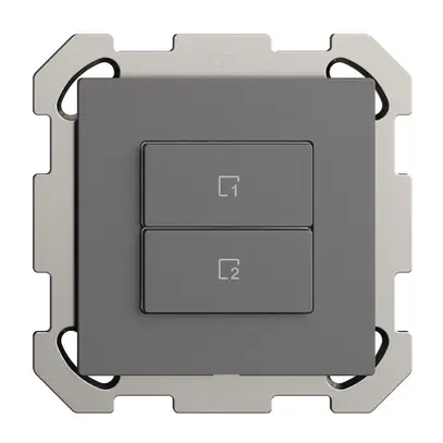 Poussoir scène ENC 2 scènes vertical/2T WLAN Edue Wiser gris foncé 