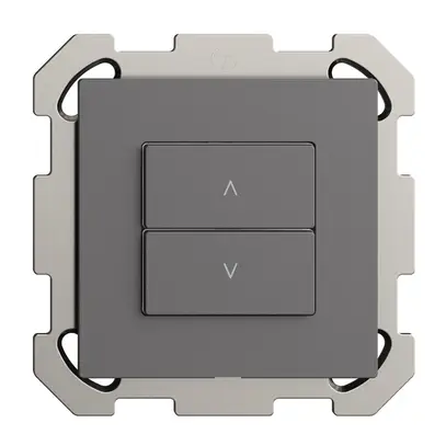 Station secondaire pour interrupteur stores ENC 1c/2t WLAN Edue Wiser gris foncé 