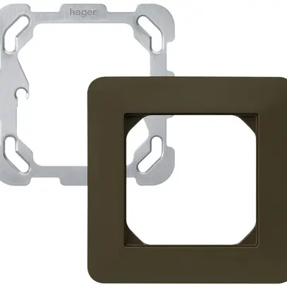 En-tête ENC Hager kallysto.trend 1×1 94×94mm brun 