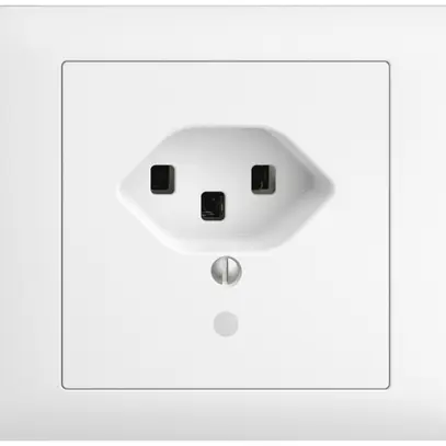 EB-Steckdose EDIZIOdue T23 16A weiss mit LED grün, Steckklemmen 