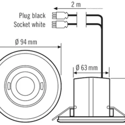 Rilevatore di movimento INC ESYLUX MD-FLAT 360i/8 RW, con WINSTA A, bianco 