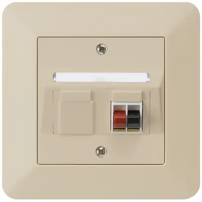 Prise ENC audio kallysto.trend 1×beige borne à étrier pour 1 haut-parleur 