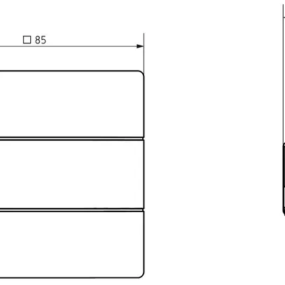 Senseur poussoir ENC KNX Theben iON 104, 4 fois, a.capteur d.temp., argent 