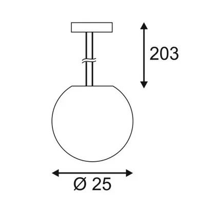 Lampada a sospensione SLV ROTOBALL 25 E27 25W IP20 bianco 